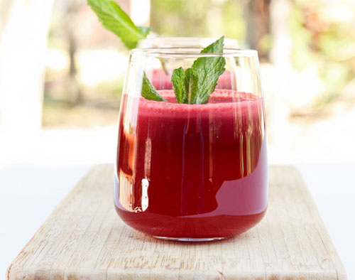 Fresh Pineapple, Carrot, Celery and Beetroot Juice with Ginger