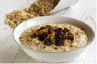 Oat Porridge with Dates, Almonds and Natural Yoghurt