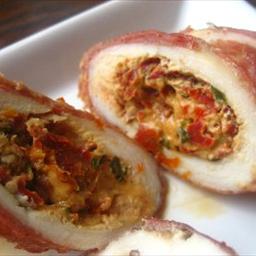 Fast and Easy Stuffed Chicken Breast Parcels with a Rocket and Onion Salad
