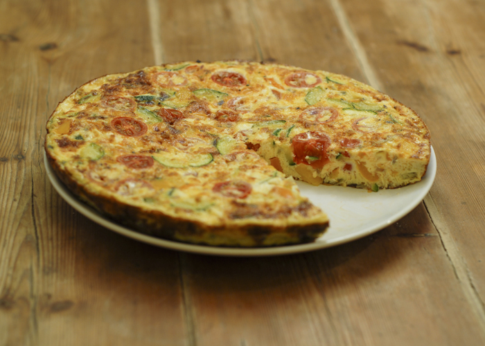 Roast Tomato, Capsicum and Mozzarella Frittata