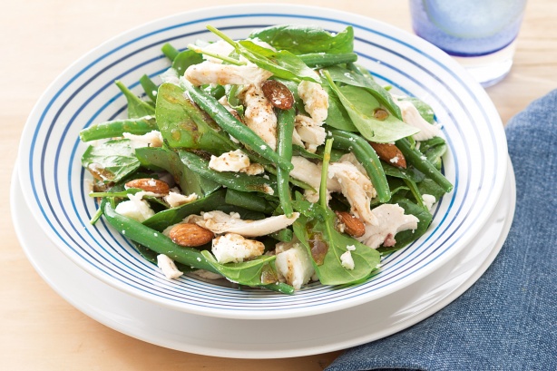 Chicken and Green Salad with Mustard Dressing